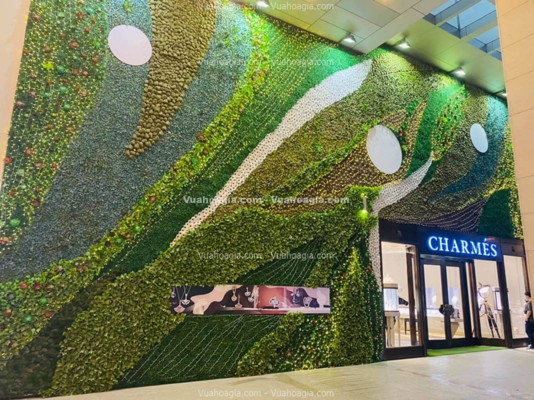 mẫu tường cây giả trang trí văn phòng mẫu tường cây giả trang trí văn phòng