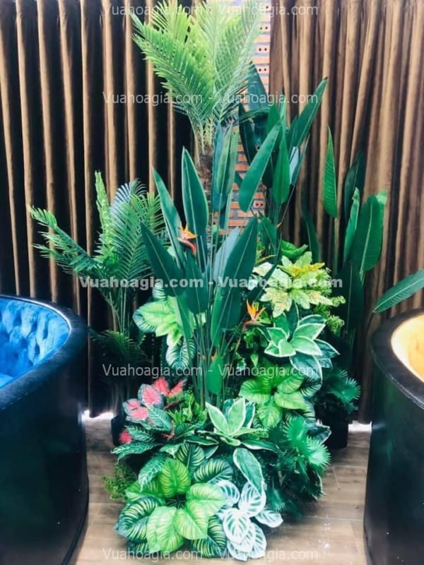 làm tiểu cảnh cây giả nha trang