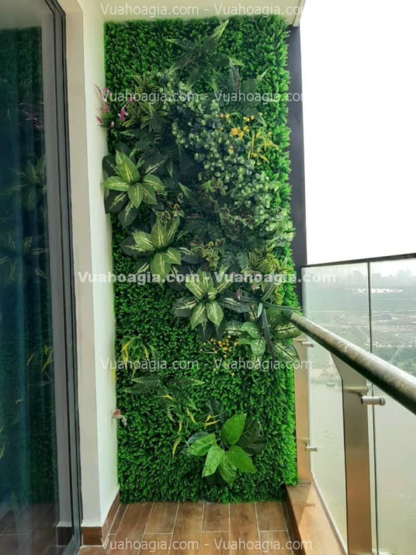 tường cây giả đẹp như thật