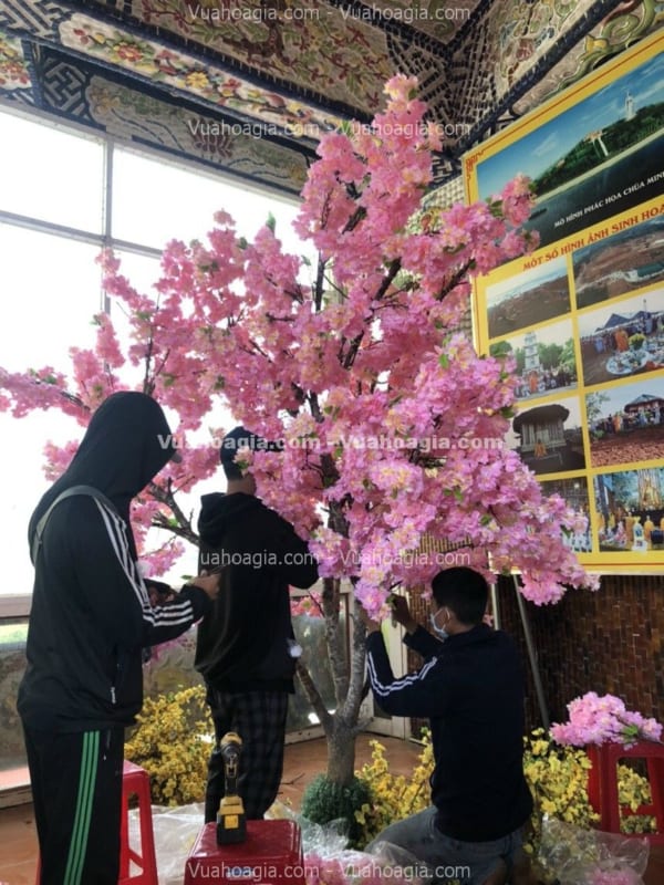 cây hoa giả trang trí tại hải phòng