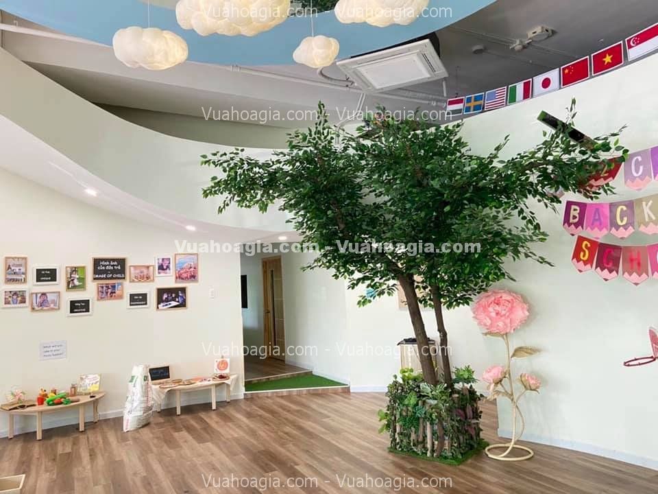 cây si giả trang trí trường học cây si giả trang trí trường học